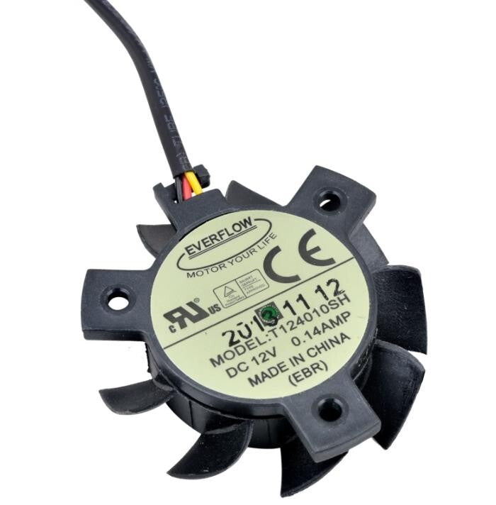 T124010SH Diameter 37mm hole distance 26mm 12V 0.14A router Industrial fan