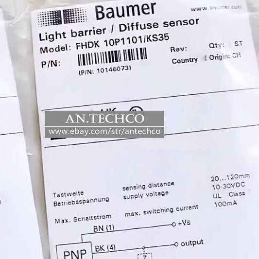 1pc   Baumer FHDK 10P1101/KS35 Photoelectric Sensor FHDK10P1101KS35