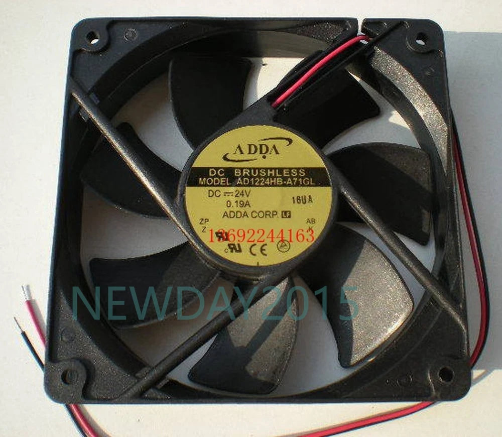 1PC AD1224HB-A71GL 24V 0.19A 12CM 12025 2-wire Cooling Fan
