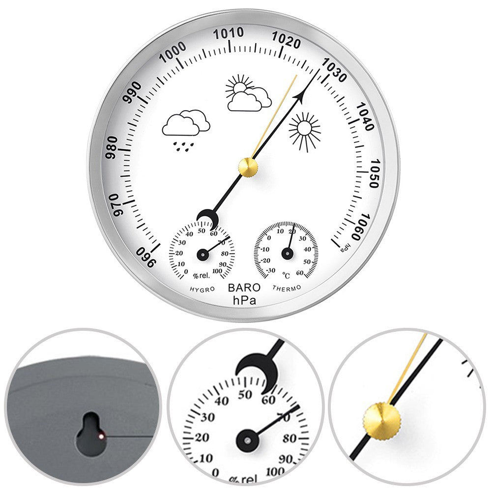 Three in One Weather Station with Thermometer Hygrometer and Barometer for Home