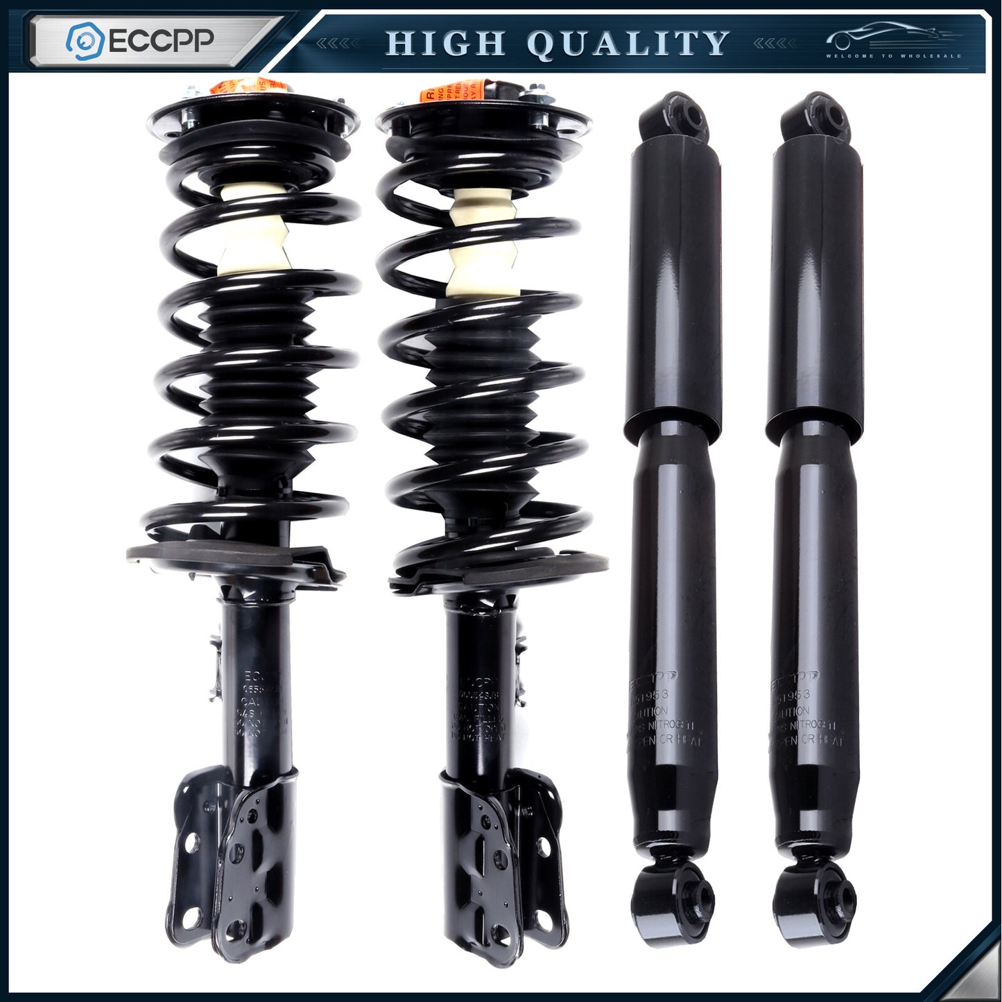 For 2008-10 Saturn Vue 2 Front Complete Struts Springs+2 Rear Shocks Absorber