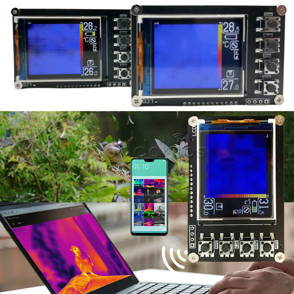 AMG8833PRO 1.6inch TFT Infrared Thermal Imager Handheld Thermograph Camera 0-80℃