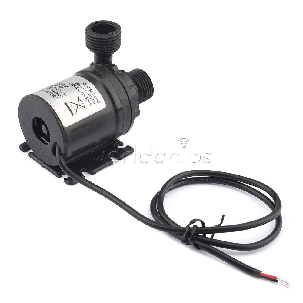 AW500S 12/24V Circulator Pump Mini Brushless Motor Submersible Water Pump 800L/H