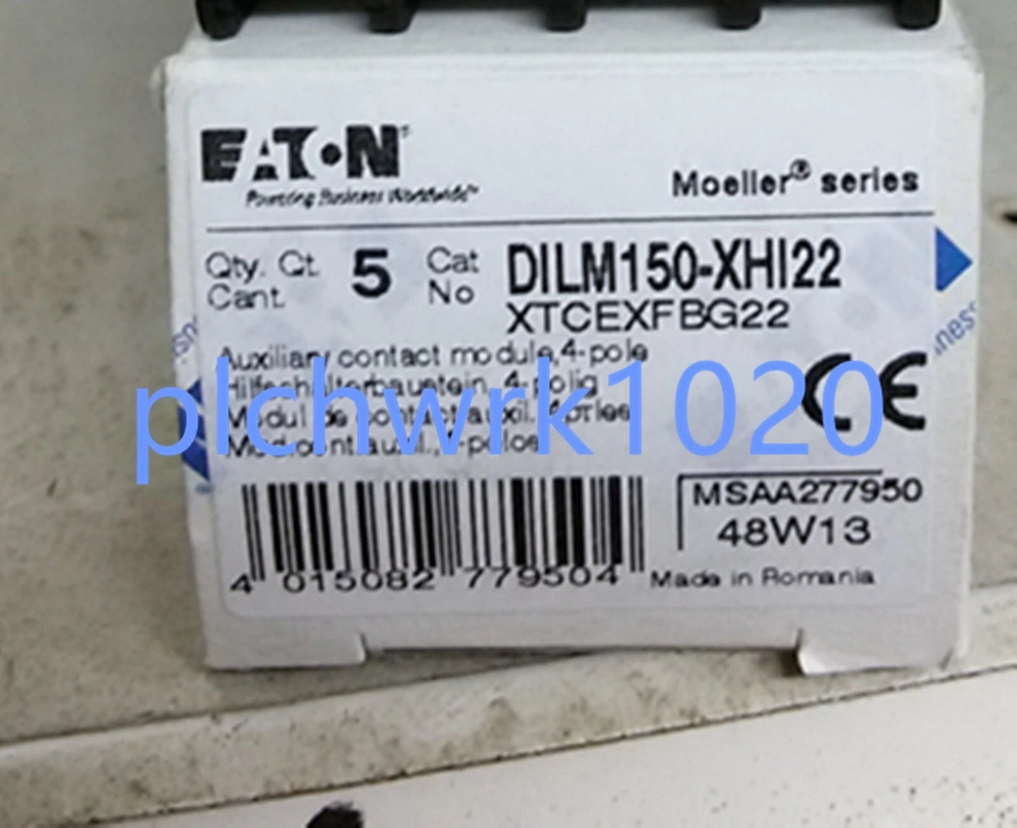 1 PCS  EATON Contactor auxiliary contact DILM150-XHI22 #P