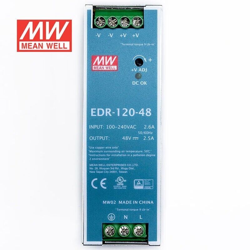 Mean Well EDR-120-48 AC/DC DIN rail power supply 120W 48V 2.5A