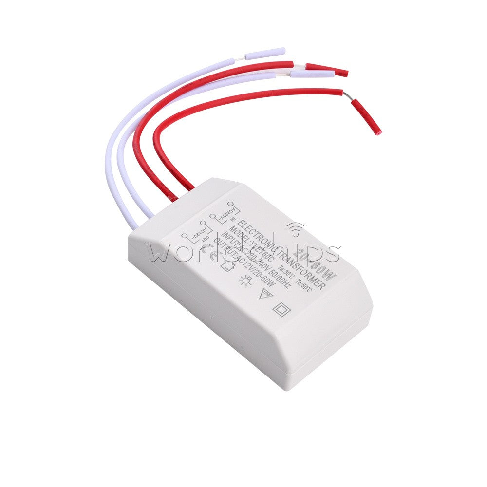 10PCS 20-60W 220V To AC12V LED Halogen Lamp Light Electronic Transformer Adapter