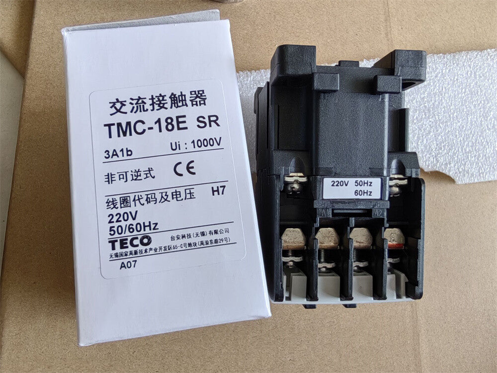 1PC  TECO AC contactor TMC-18E voltage AC220V 3A1B