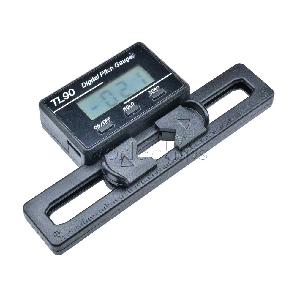 LCD TL90 Digital Display Pitch Gauge For 200-800 Flybarless Helicopter Models