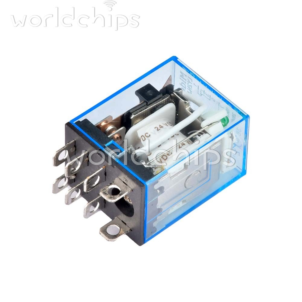10 set DC 24V 10A Coil LY2NJ Small Relays Module 8PIN DPDT with Base