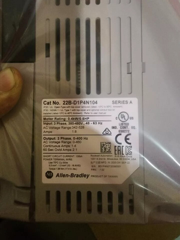 sealed For Allen-Bradley 22B-D1P4N104 PowerFlex 40 AC Drive AB 22BD1P4N104