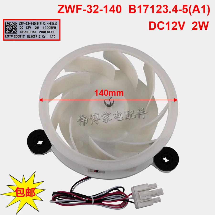 1x ZWF-32-140  B17123.4-5(A1) refrigerator cooling fan motor fan accessories