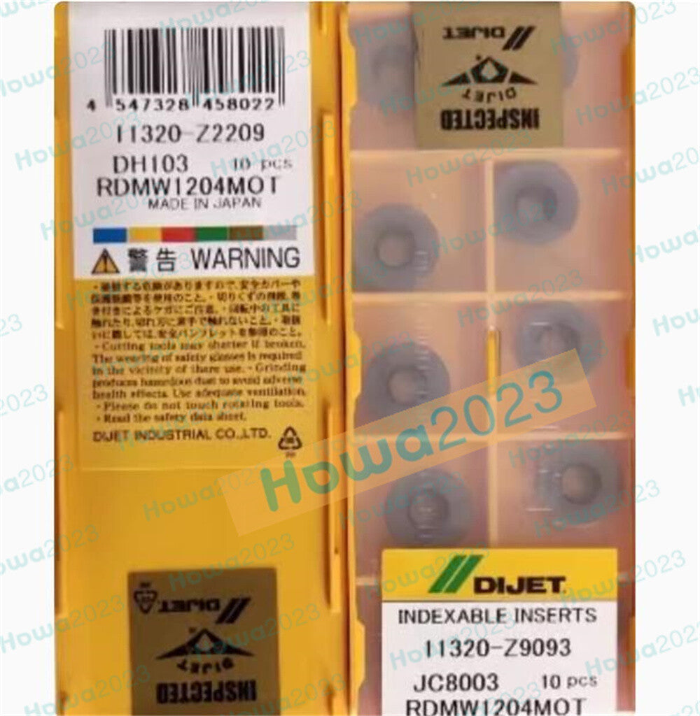 10Pcs/BOX Dijet RDMW1204MOT DH103 CNC Milling Blade Carbide Inserts