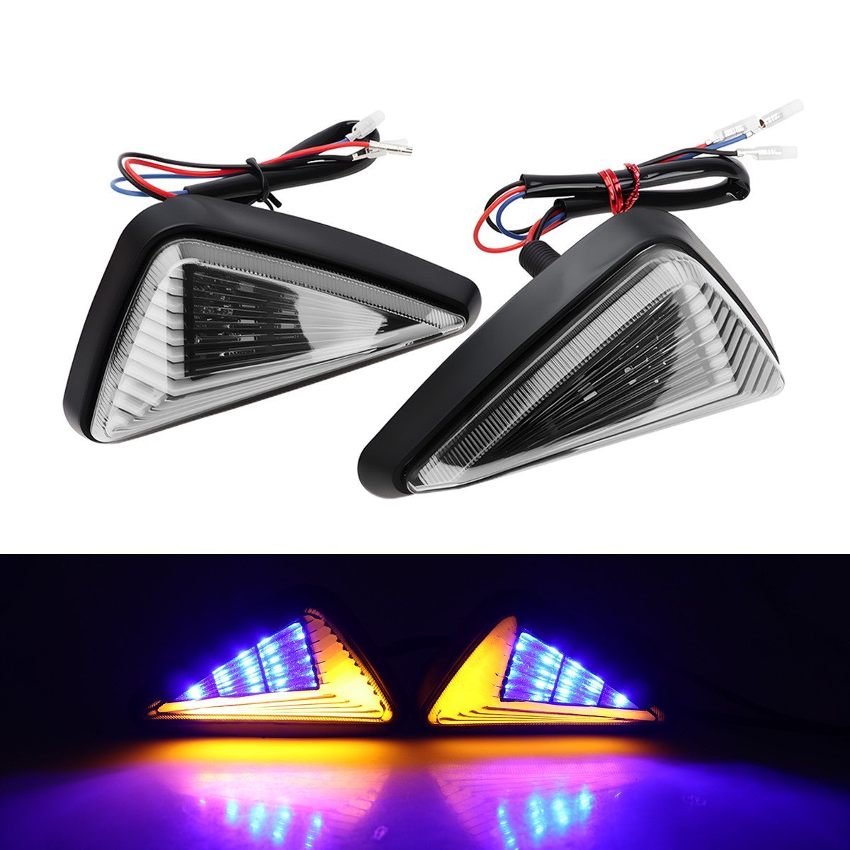 Motorcycle Triangle Flush Mount LED Turn Signal Light for For honda For Suzuki