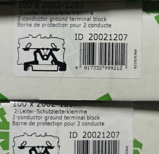 100pcs WAGO 20021207  Wiring Terminals 2002-1207
