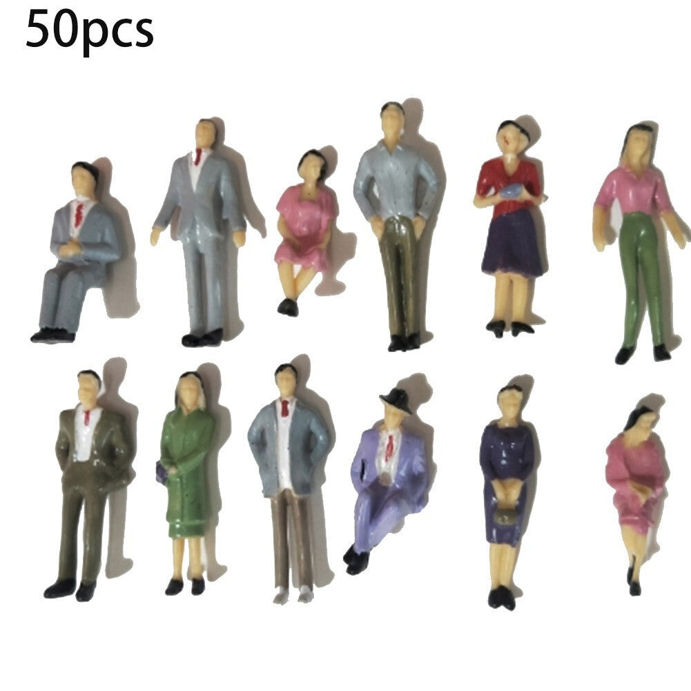50x Scale Plastic Models 1:32 People Sitting Standing Figures Plastic 1 Gauge