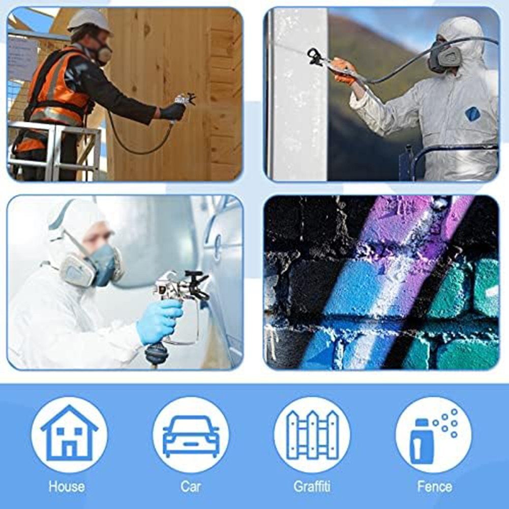 Complete Airless Paint Sprayer Kit 12 Pieces with Nozzle Tip Guards and Filters