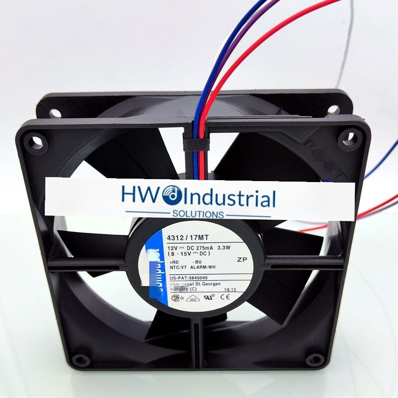 1/piece 4312/17MT 12V 3.3W 270mA 12CM 3-wire Axial Flow Cooling Fan