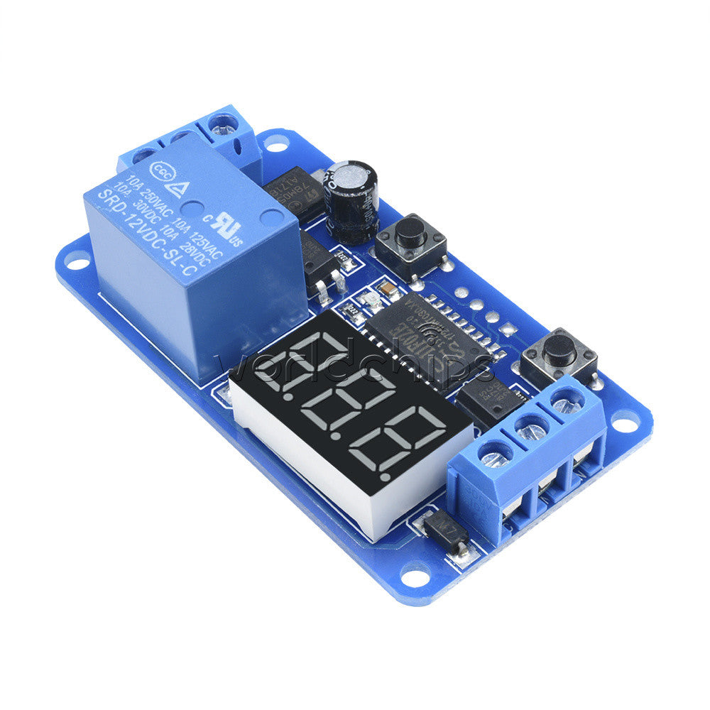 5PCS DC 12V LED Display Digital Delay Timer Control Switch Module PLC Automation