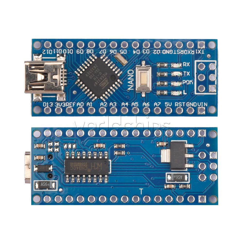 280pcs Nano V3.0 Mini USB ATmega328P-AU CH340 5V Board USB For Arduino