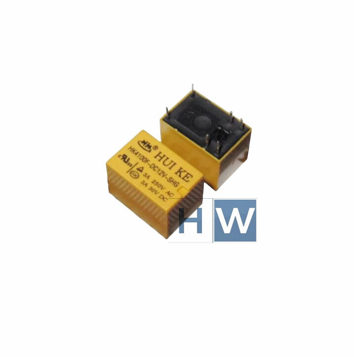 10Pcs  HK4100F-DC12V-SHG 3A 250V Huike Relay Signal Relay 12V 6-pin