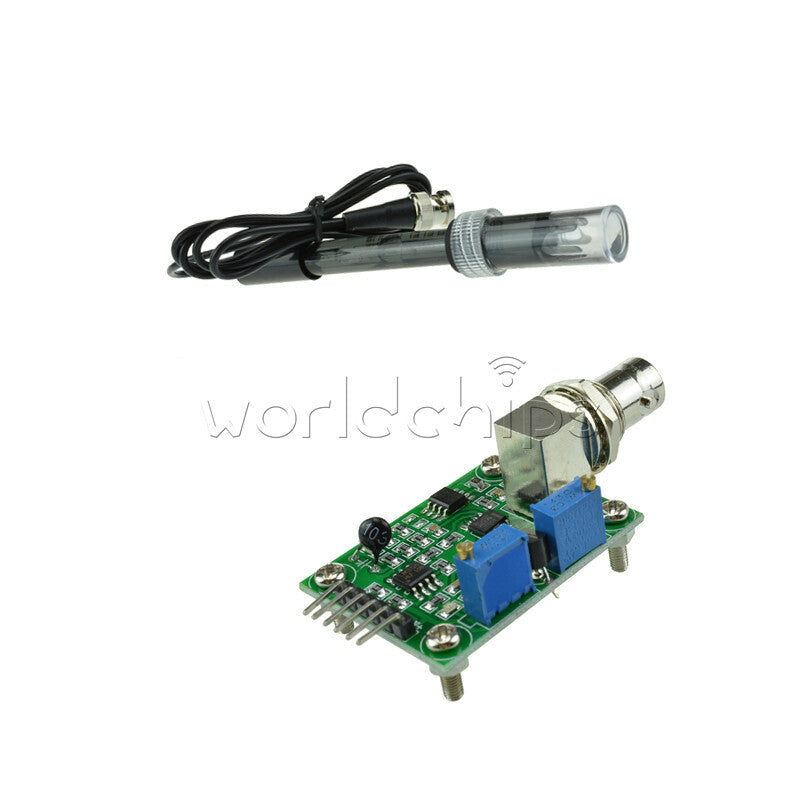 PH Electrode Probe BNC +Liquid PH0-14 Value Detect Sensor Module for Arduino