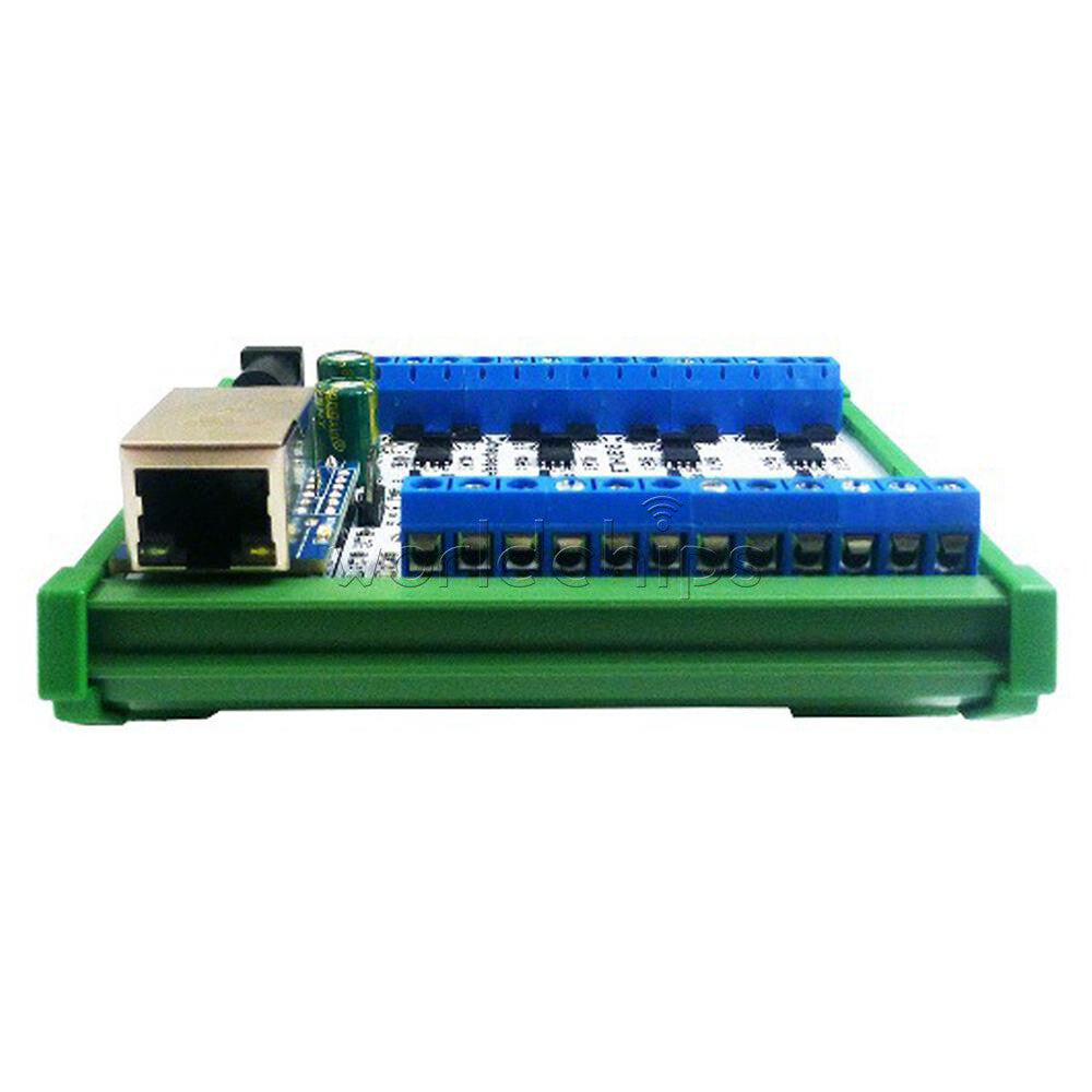 8CH DC12-24V Ethernet Network RJ45 to 8 Port RS485 HUB Converter For UDP TCP Mod