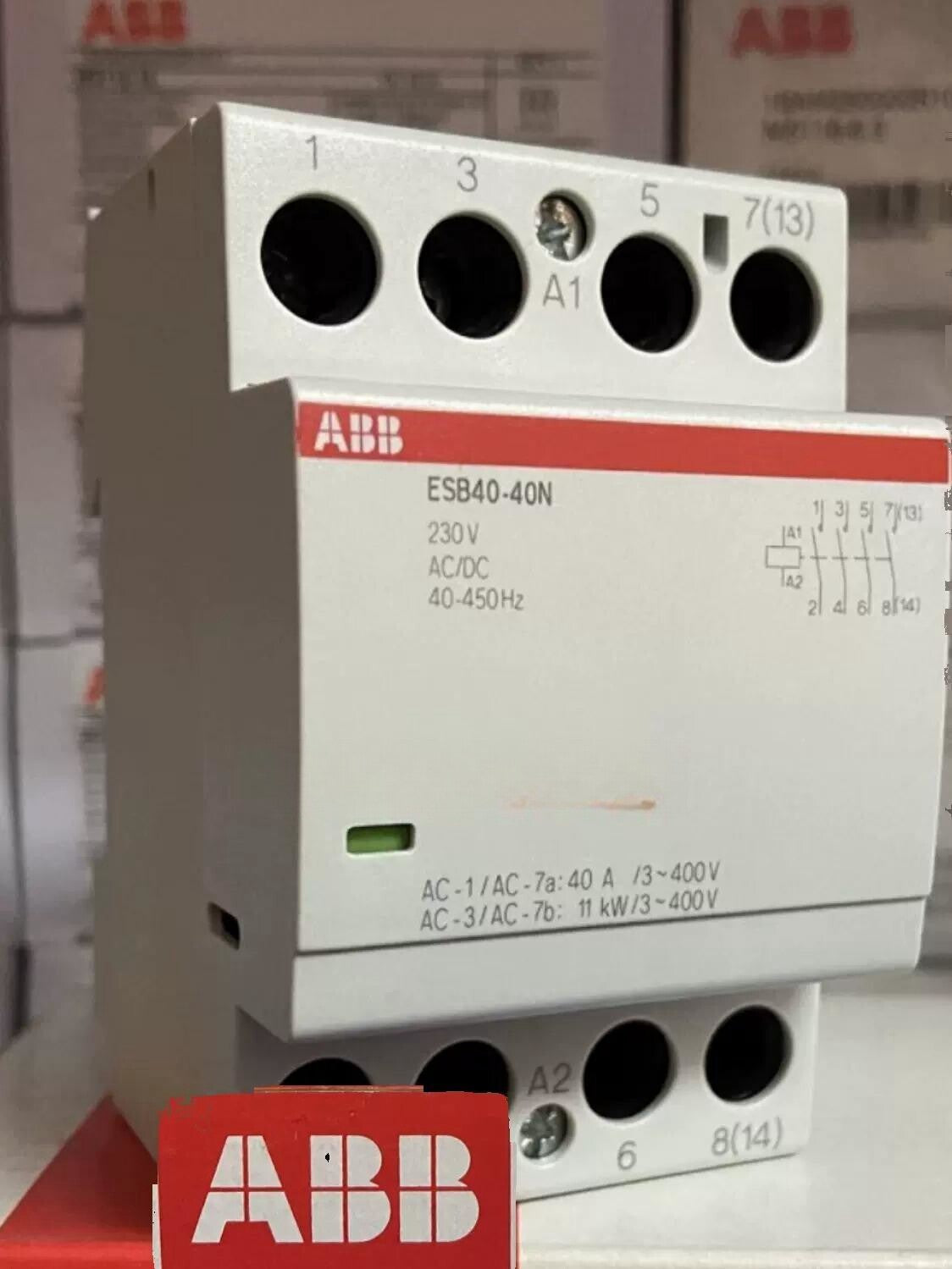 1/Piece ESB40-40N-06 ABB Building Specific 40A Contactor Coil Voltage 230VAC/DC