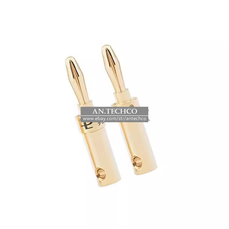24 x of 24K gold-plated 4mm banana plugs for HiFi receiver of loudspeaker cable