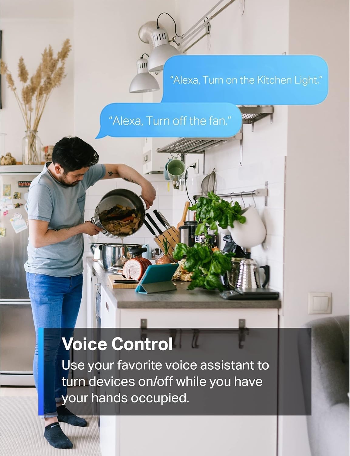 Smart Plug Mini 15A, Smart Home Wi-Fi Plug, Super Easy Setup, Compatible with Al