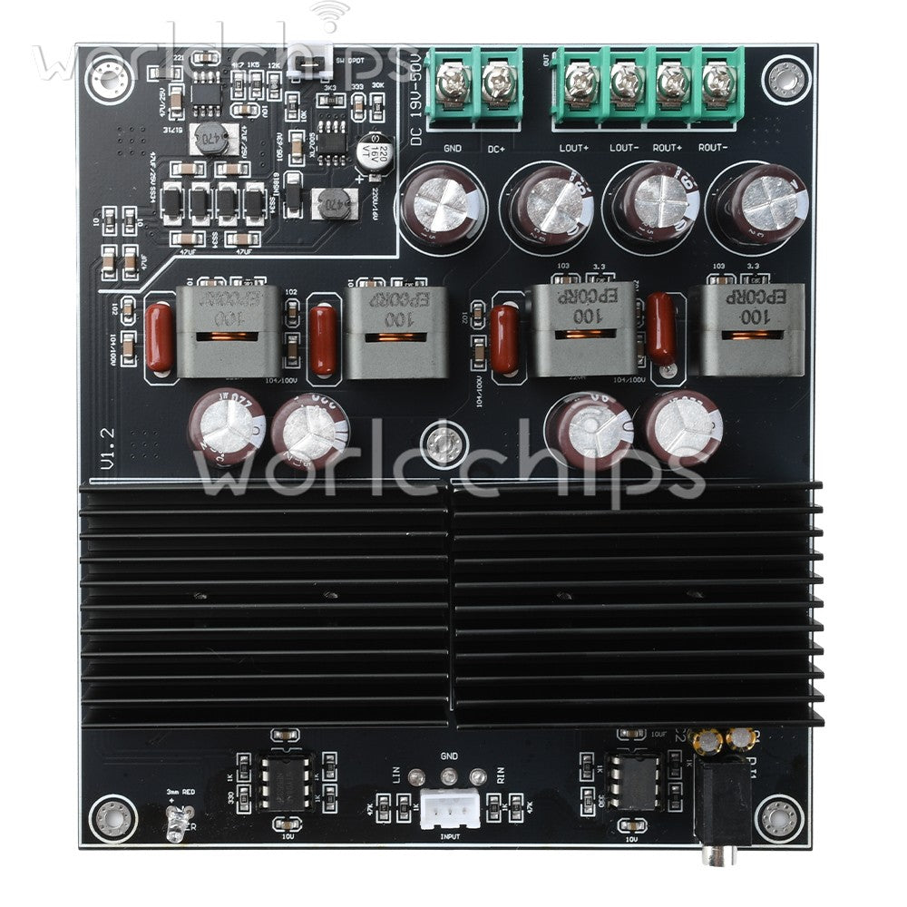 Dual Core TPA3255 HiFi Stereo 2CH Class D Audio Power Amplifier Board 2*600W
