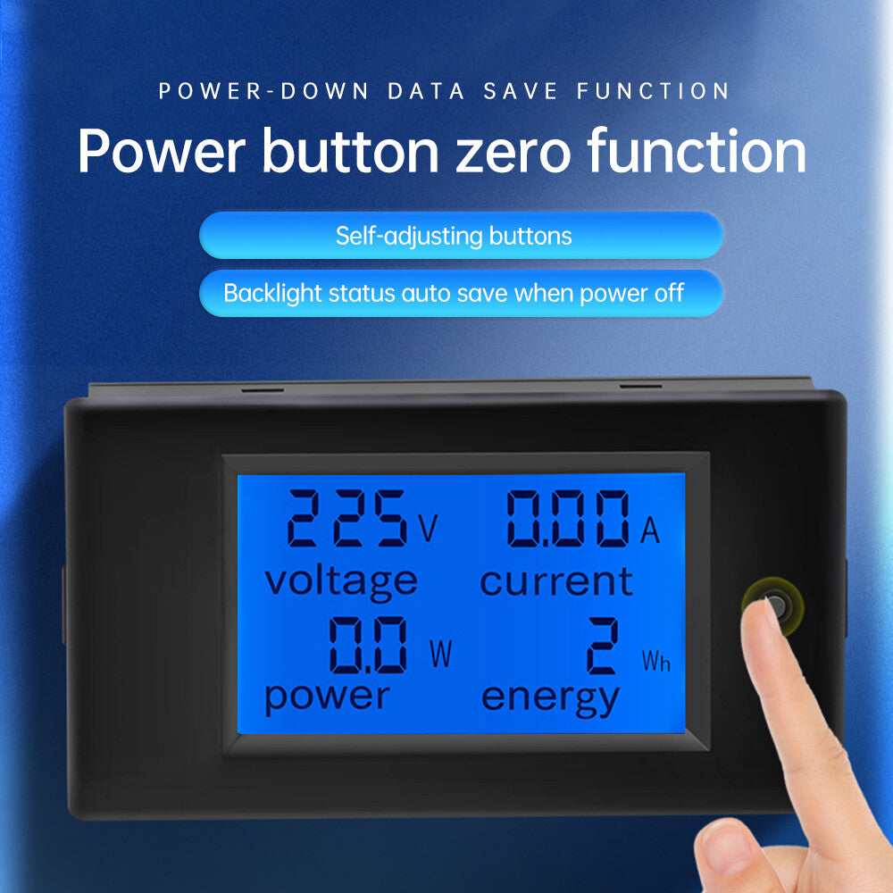 AC80V-260V Digital LED Display Voltmeter Ammeter Wattmeter Power Energy Meter