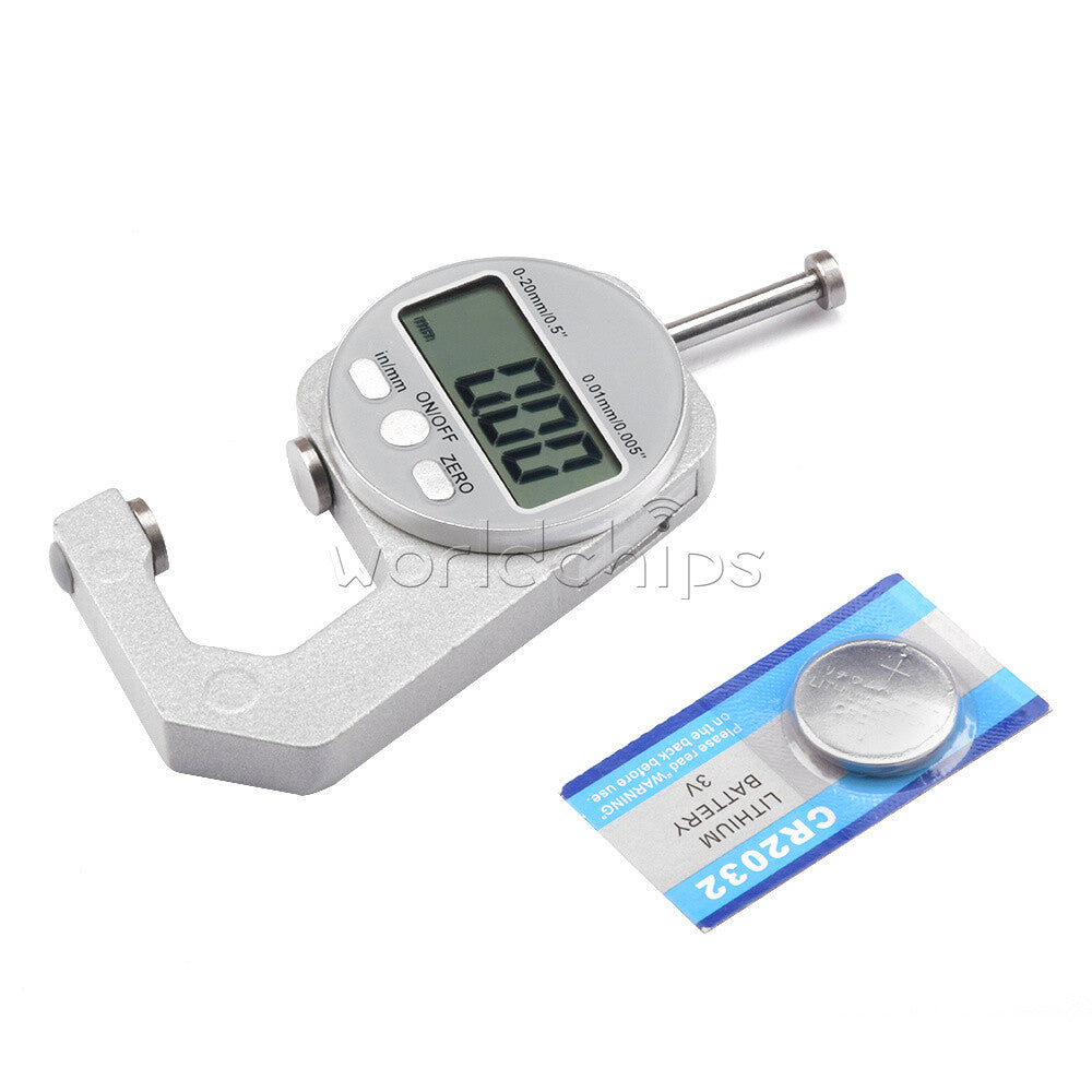 Electronic Digital LCD Micrometer Percent Thickness Measuring Tool 10mm / 20mm