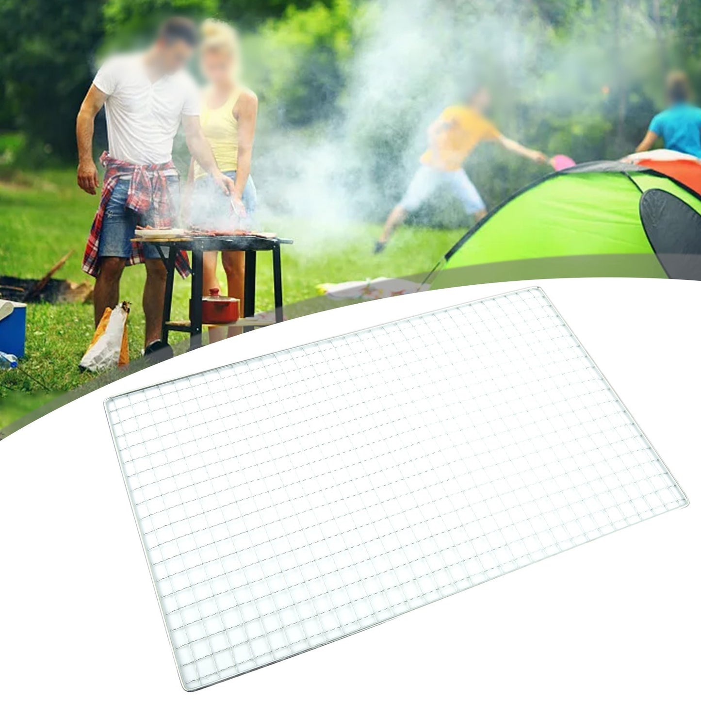 BBQ Mesh Picnics Campfires Camping For Japanese Korean Grill