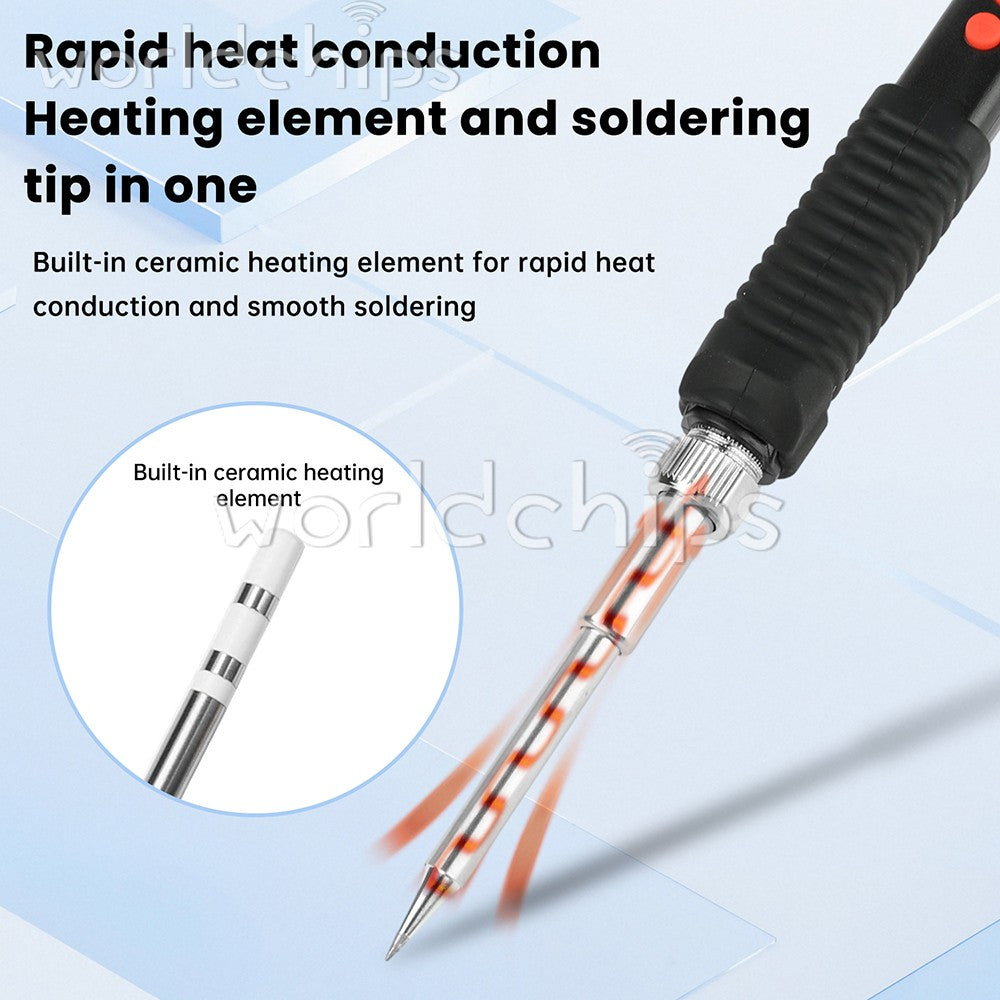 65W Soldering Iron Kit OLED PD Electric Heat Pencil Solder Tool Adjustable Temp