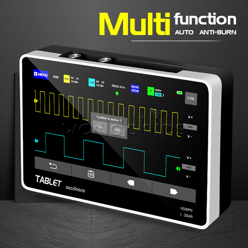 FNIRSI 1013D 7 Inches Digital Tablet Oscilloscope Dual Channel 100MHz Bandwidth