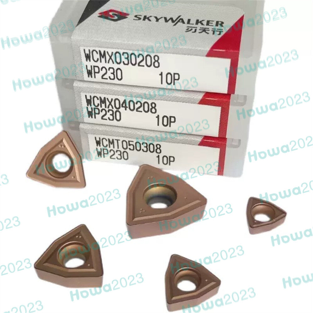 10Pieces/Box WCMX030208 WP230 SKYWALKER Carbide CNC Blade Turning Inserts