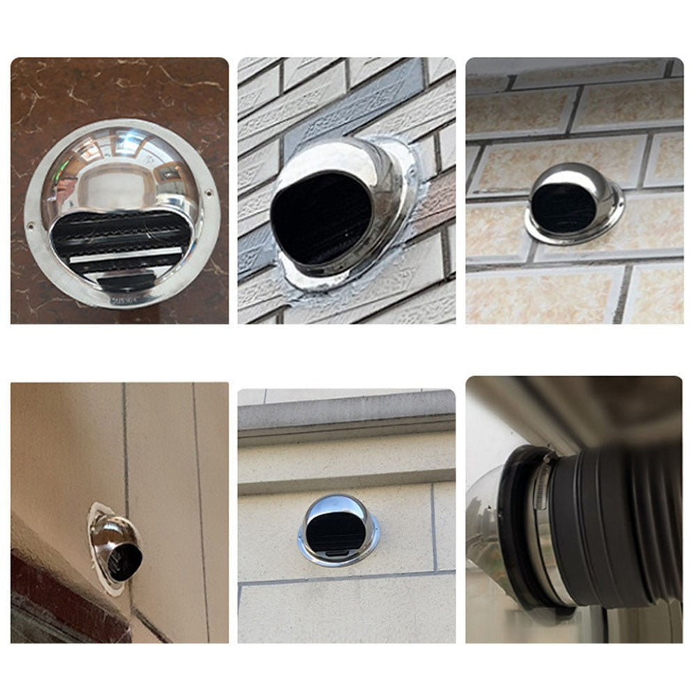 Elegant Stainless Steel Wall Air Outlet Grill Compatible with Kitchen Fan Vents