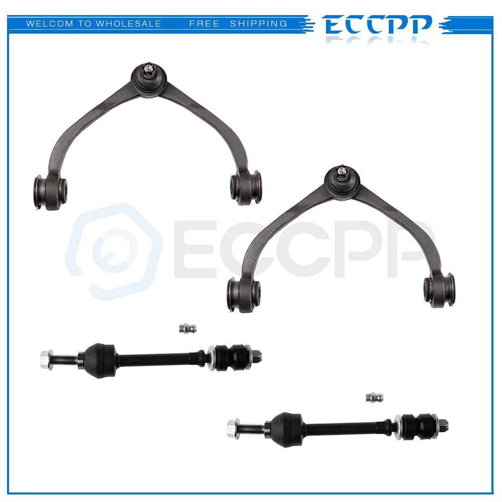 4PCS Front Upper Control Arms Sway Bars Kit For 2005-2009 Dodge Dakota 2WD