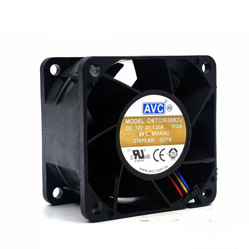 1/piece AVC DBTC0638B2U 6038 6cm 12V 1.20A 4-wire Server Chassis Cooling Fan