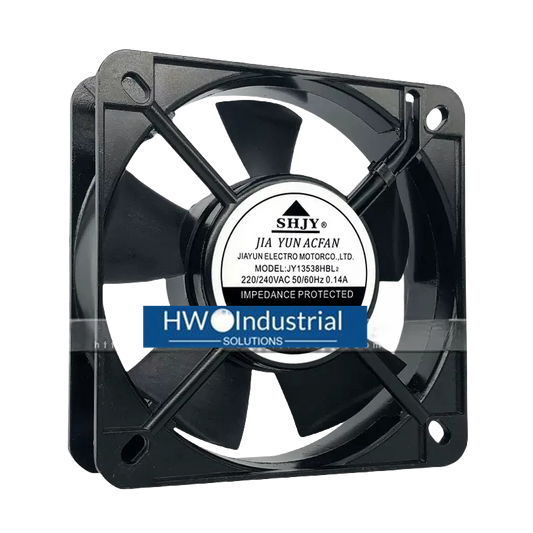 SHJY 2-wire JY13538HBL2 13.5CM 220/240V 0.14A Cabinet Axial Flow Cooling Fan