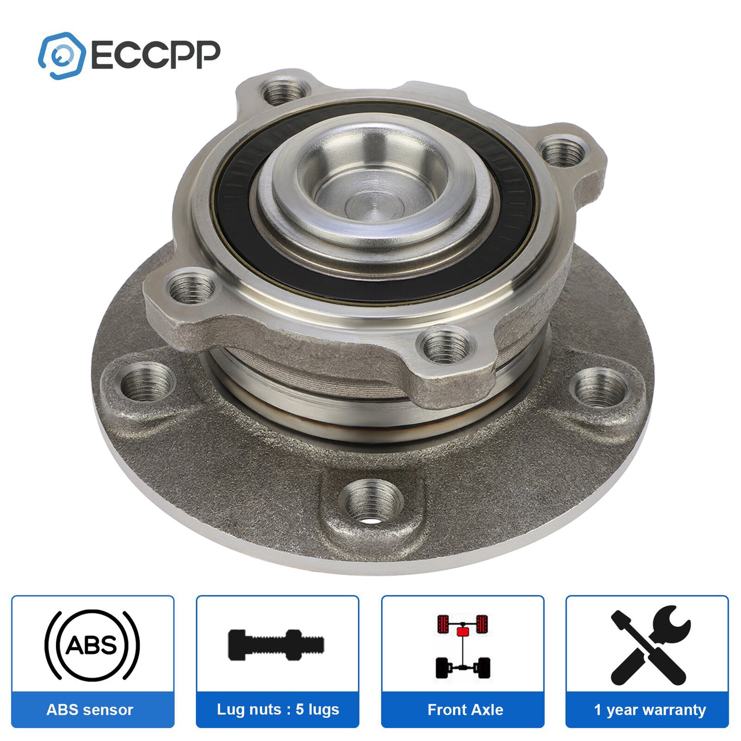 1Pc Wheel Hub Bearing Assembly Front For BMW 745i 750i 760i 745Li 750Li 760Li