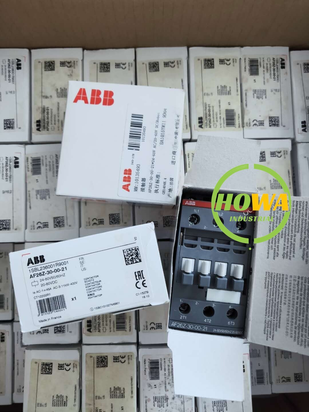 1/piece  ABB Three-pole Contactor AF26Z-30-00-21 20-60VDC Coil Voltage