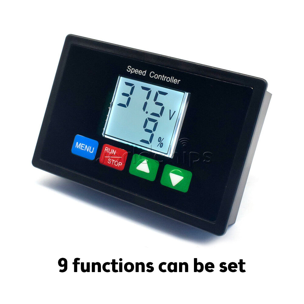 20A DC 10V-55V DC Motor Protector Brushed Governor Voltmeter Ammeter Controller