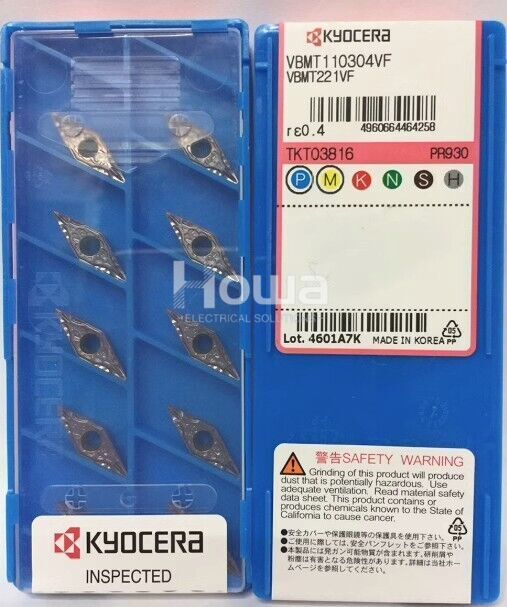 10Pieces/Box Kyocera VBMT110304VF PR930 VBMT221VF Turning blade Carbide Inserts