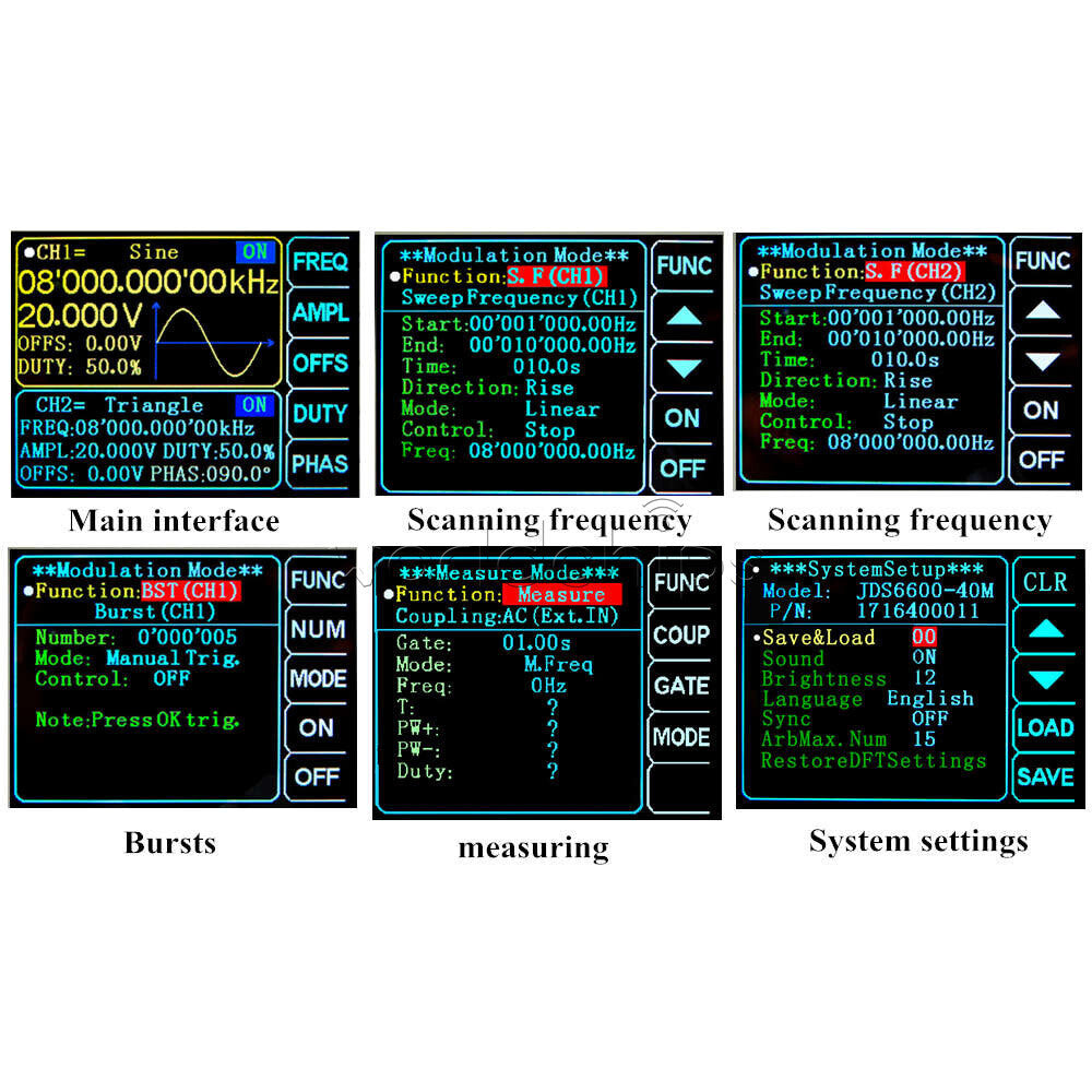 JDS6600 15-50MHz 14bits 2-Channels Arbitrary Waveform DDS Signal Generator Pulse