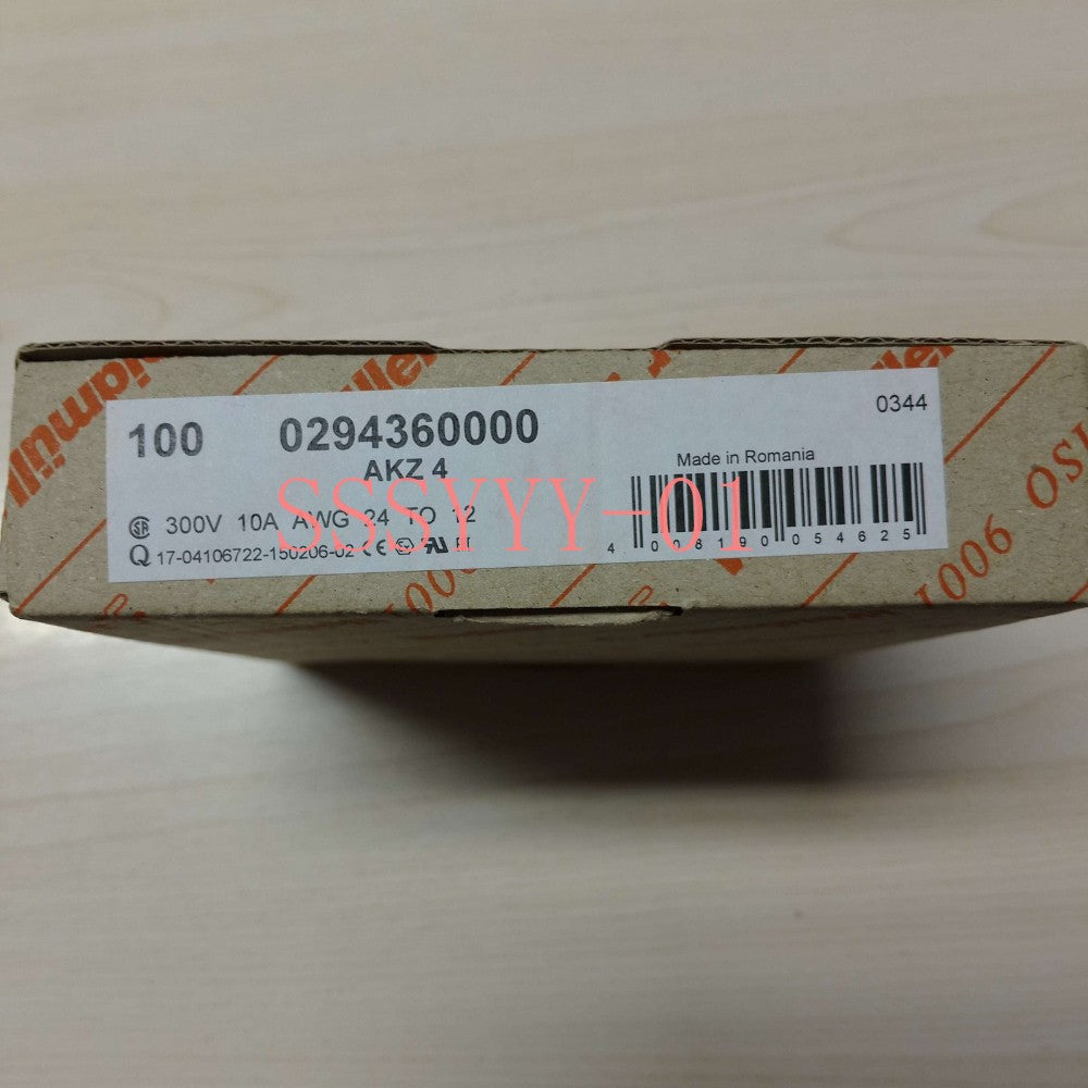 100PCS For Weidmuller AKZ 4 0294360000  Straight-through Terminal Blocks