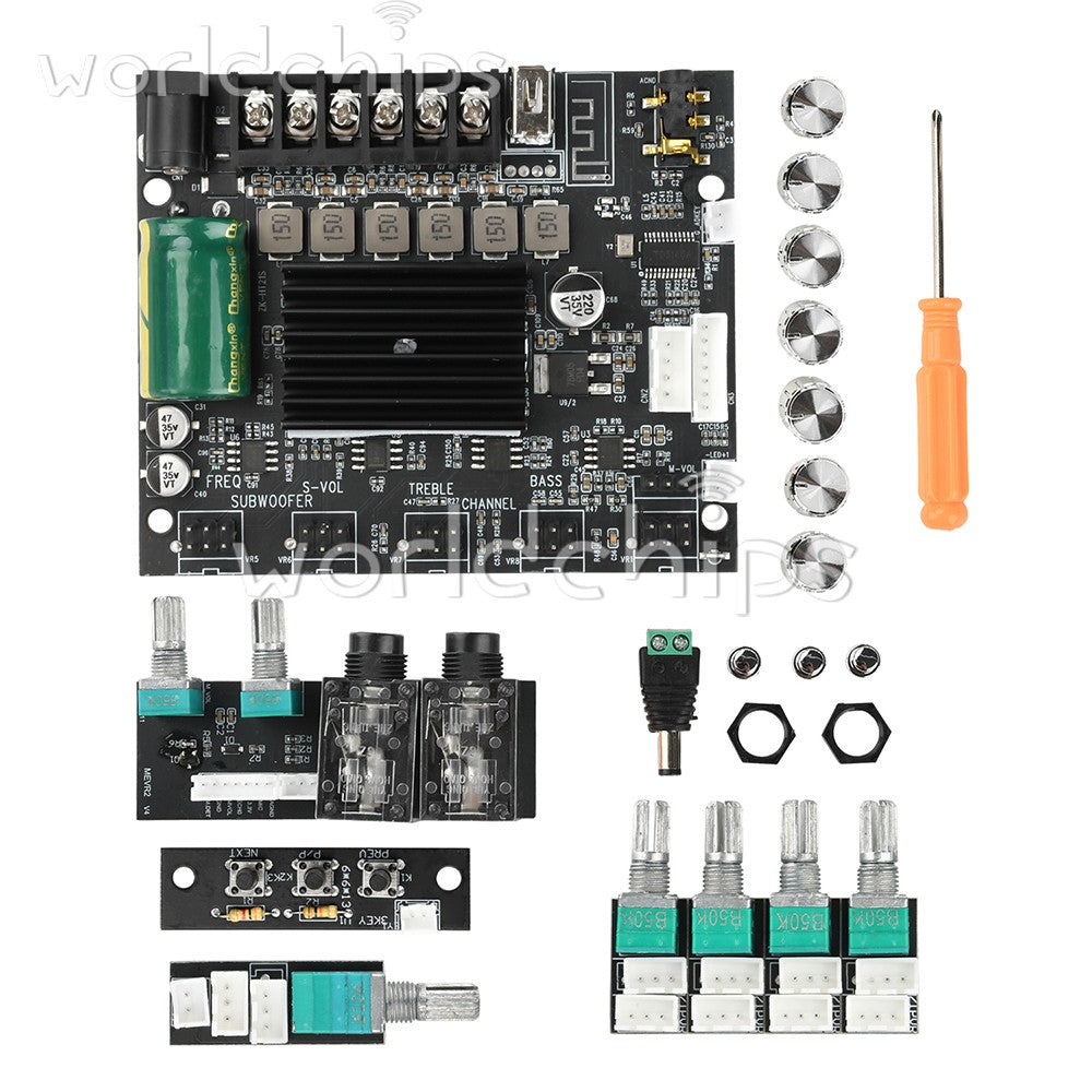 DC12-24V MT21S 2.1 Channel Bluetooth Amplifier Board Microphone Audio all-in-one