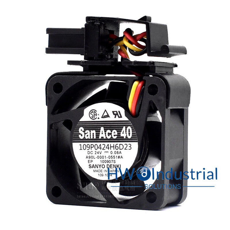 Sanyo A90L-0001-0551 #A 109P0424H6D23 24V 0.07A 4CM Fanuc System Fan