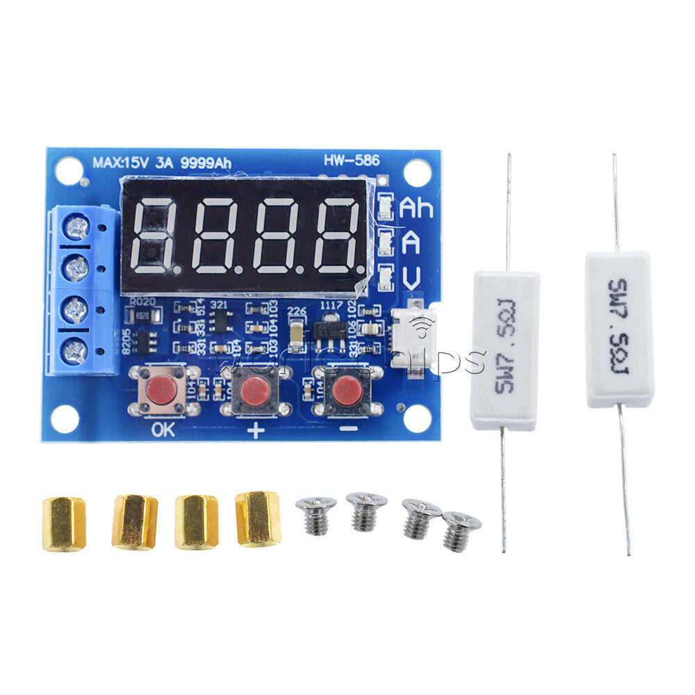 5PCS DC4.5-6V Li-ion Lead-acid 18650 Battery Capacity Discharge Tester Analyzer