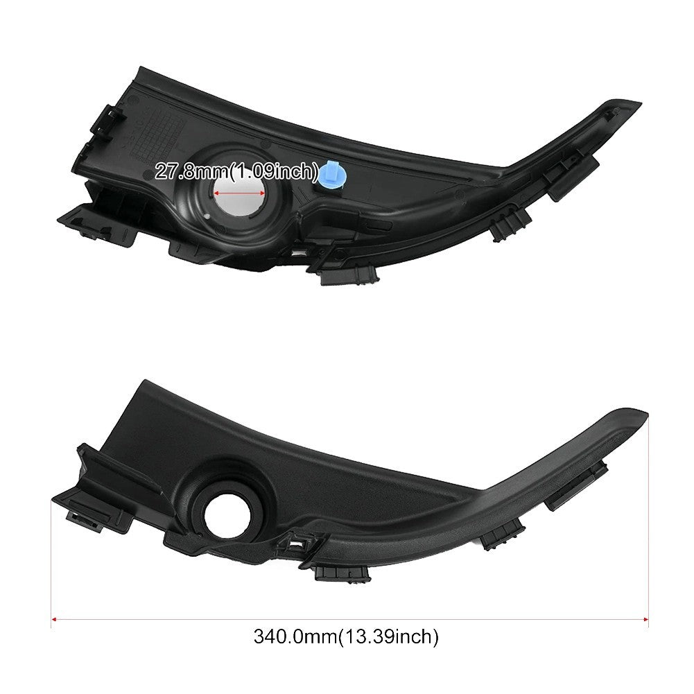 For Honda Civic 9th Generation Front Windshield Corner Trim Pair ABS Black